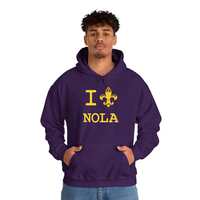 TooLoud I Love NOLA Fleur de Lis Unisex Hoodie Sweatshirt