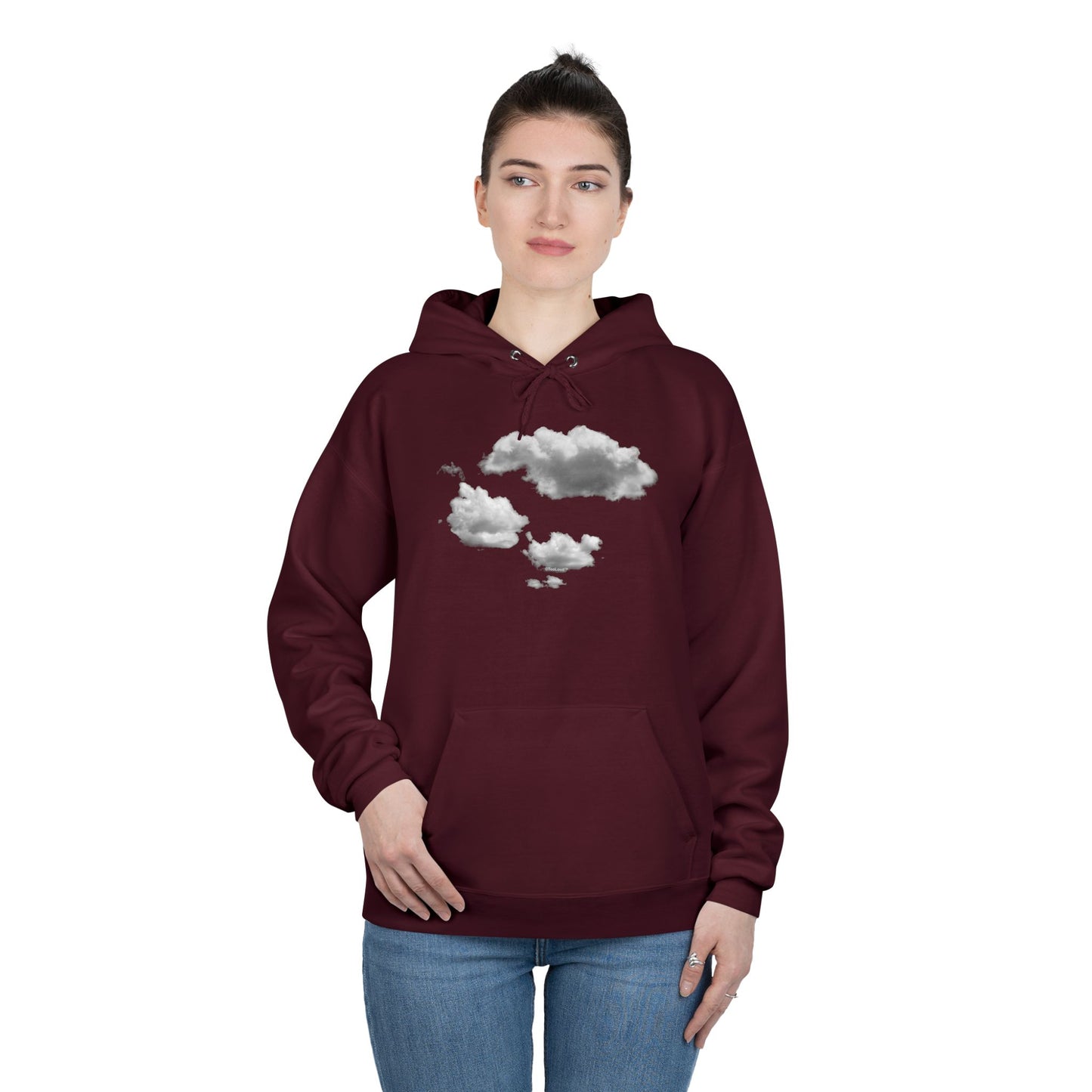Inverted Puffy Clouds Dark Hoodie Sweatshirt by TOOLOUD
