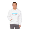 TOOLOUD Distressed Chicago Flag Design Unisex Hoodie Sweatshirt