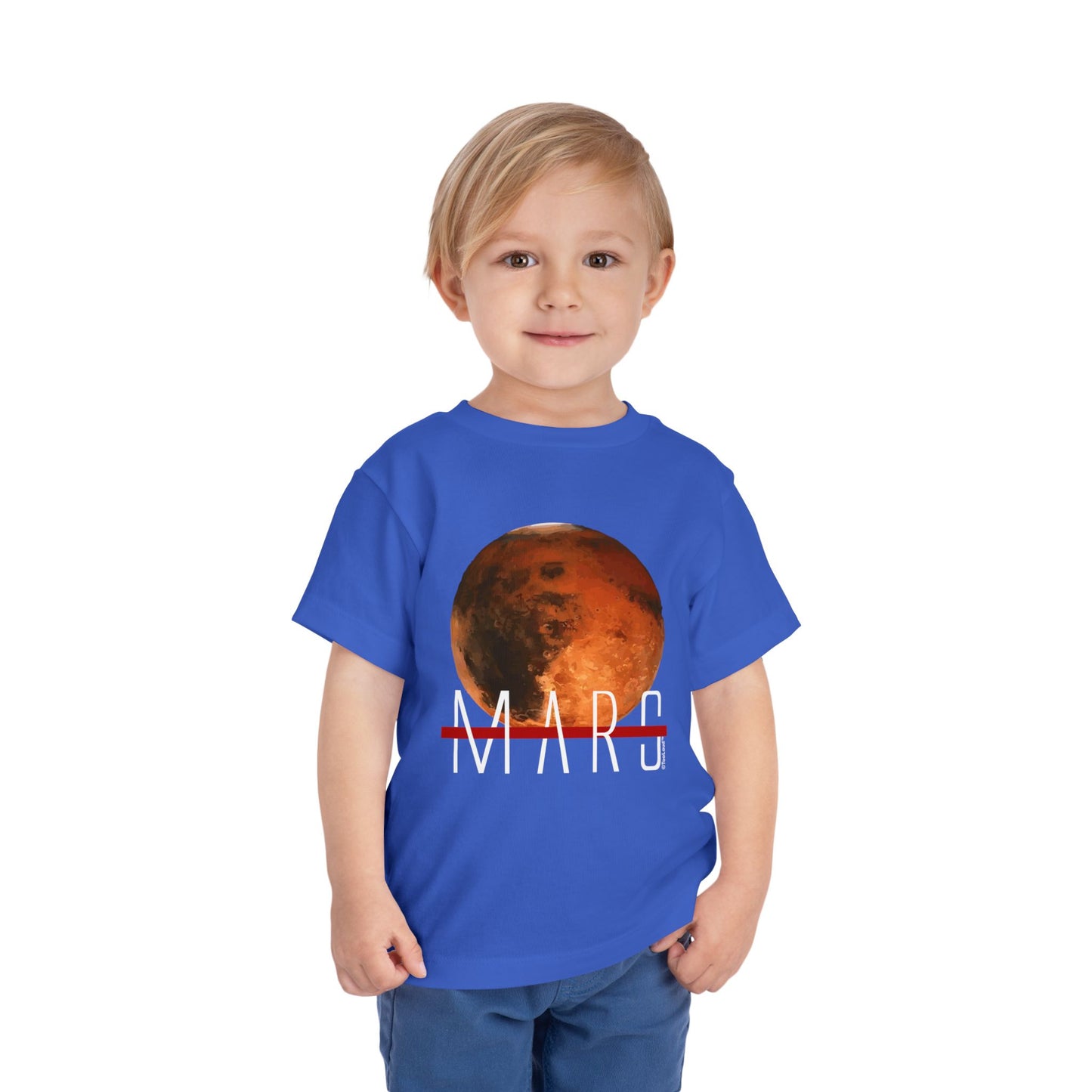 Planet Mars Text Toddler T-Shirt Dark by TOOLOUD