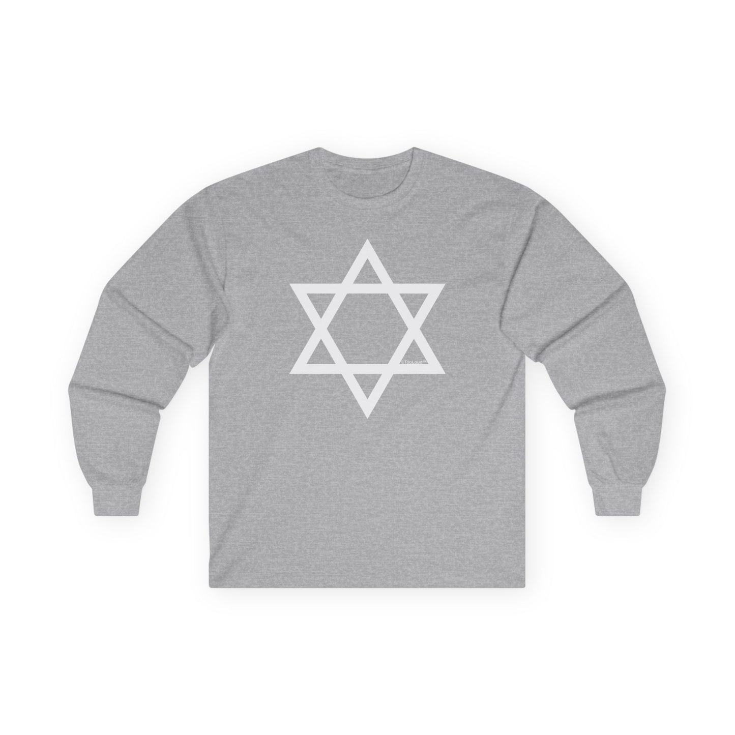 Jewish Star of David Adult Long Sleeve Dark T-Shirt by TOOLOUD