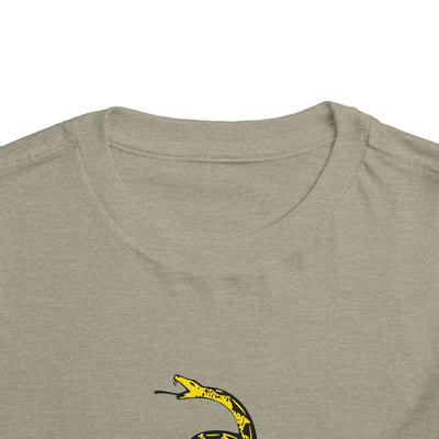 Don't Tread On Me Gadsden Flag Rattlesnake Toddler Short Sleeve T-Shirt