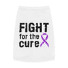 Fight for the Cure - Purple Ribbon Alzheimers Disease Stylish Cotton Dog Shirt