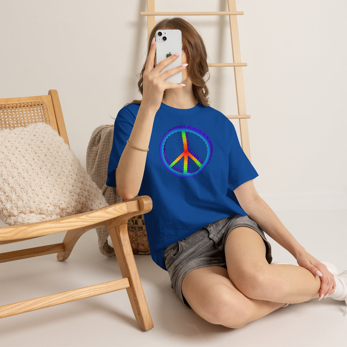 Rainbow Peace Adult Dark T-Shirt by TOOLOUD