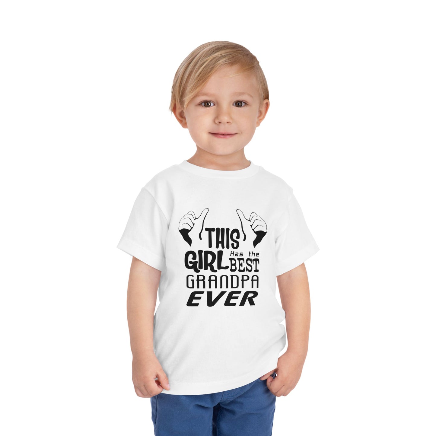 This Girl Has The Best Grandpa Ever Toddler T-Shirt by TOOLOUD