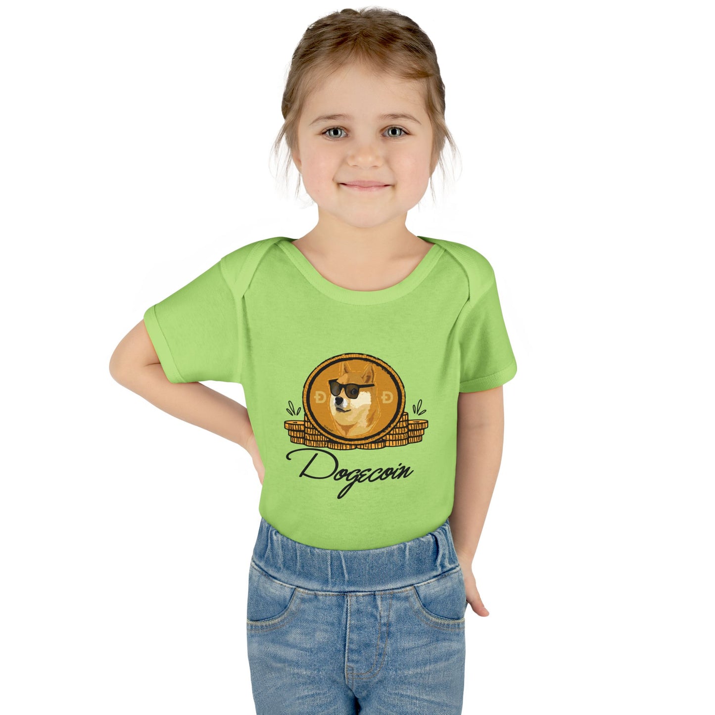 Doge Coins Baby Romper Bodysuit by TOOLOUD