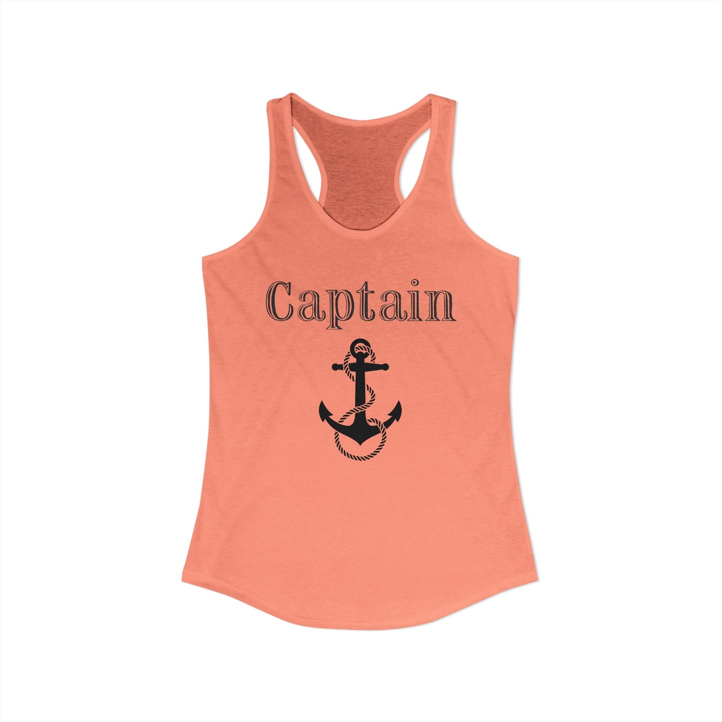 Ship Captain Nautical Anchor Boating Women’s Racerback Tank Top by TOOLOUD™