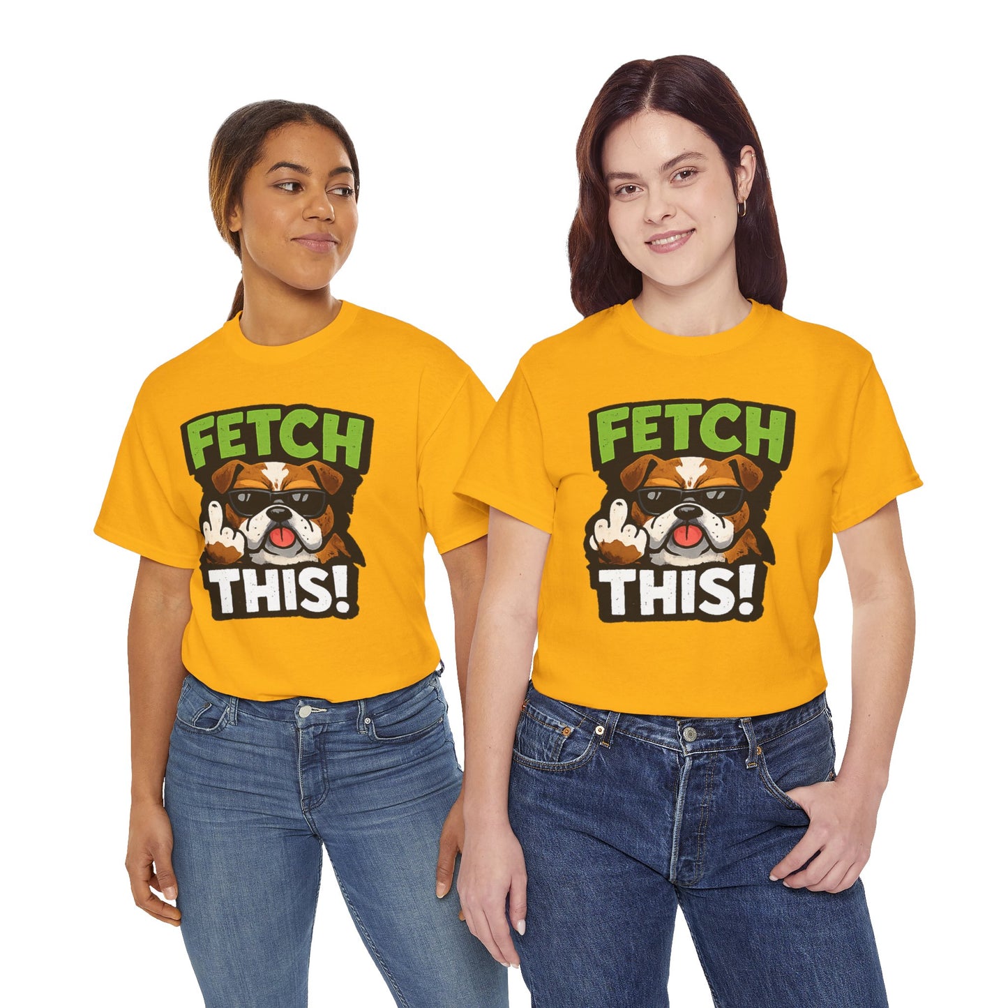 Fetch This! Middle Finger Adult Unisex T-Shirt by TOOLOUD