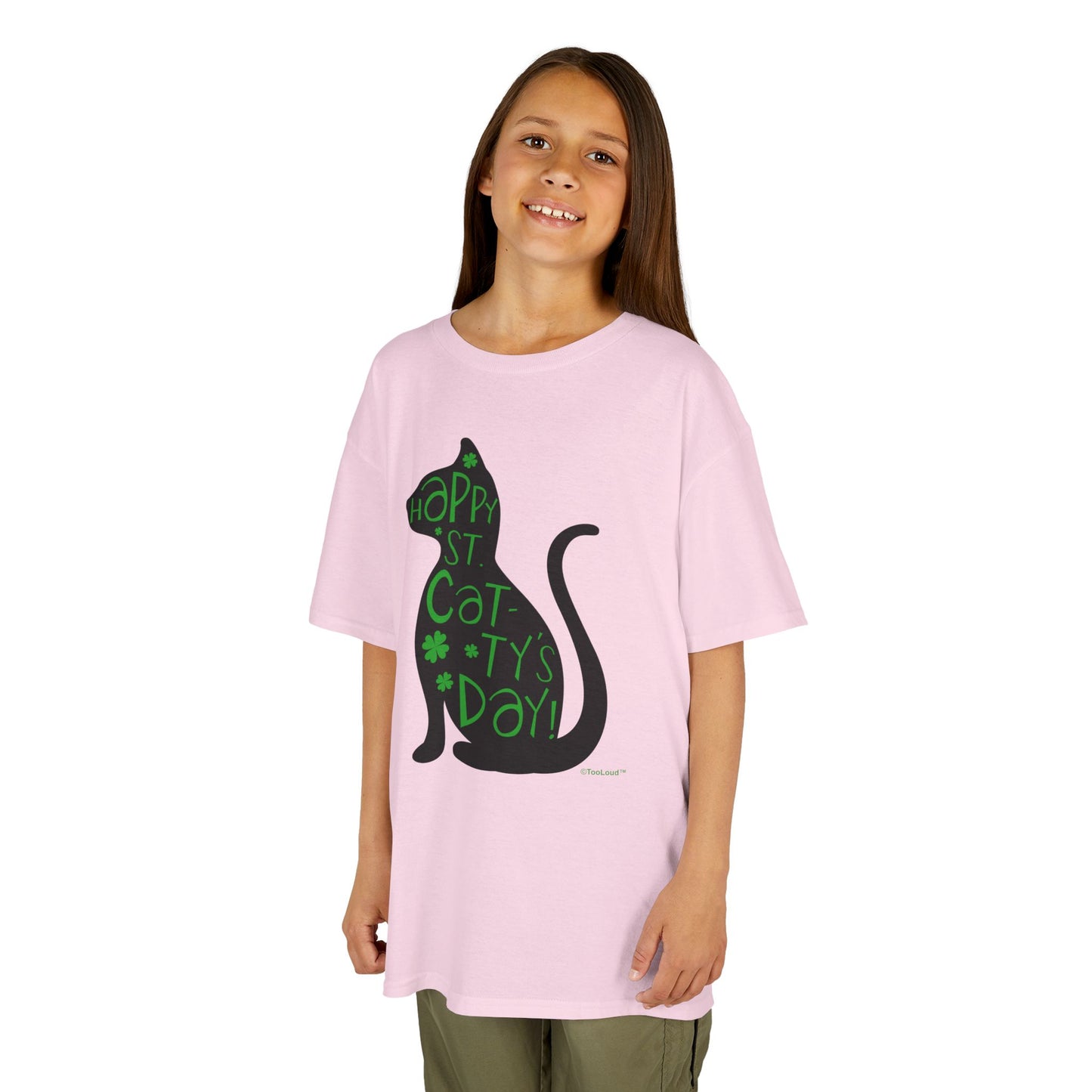 Happy St. Catty's Day - St. Patrick's Day Cat Children's T-Shirt by TOOLOUD
