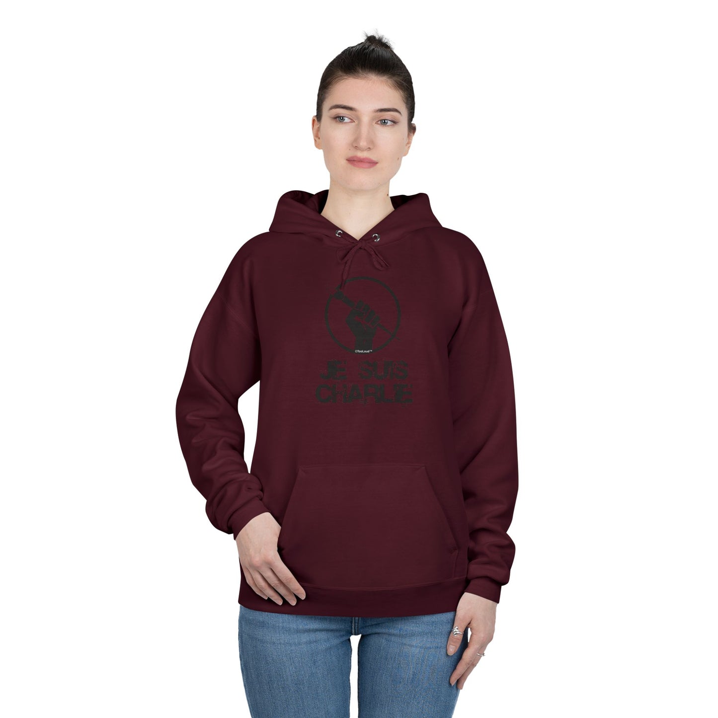 Je Suis Charlie Adult Pullover Hoodie Sweatshirt by TOOLOUD