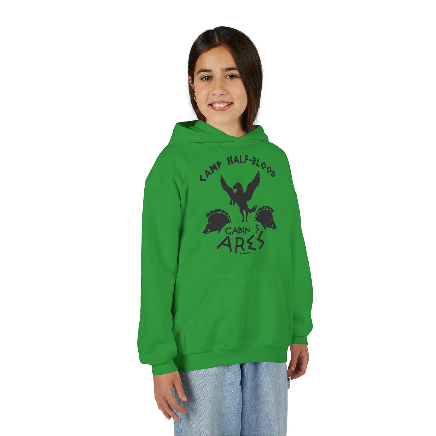 Camp Half Blood Cabin 5 Ares Youth Children’s Hoodie by TOOLOUD