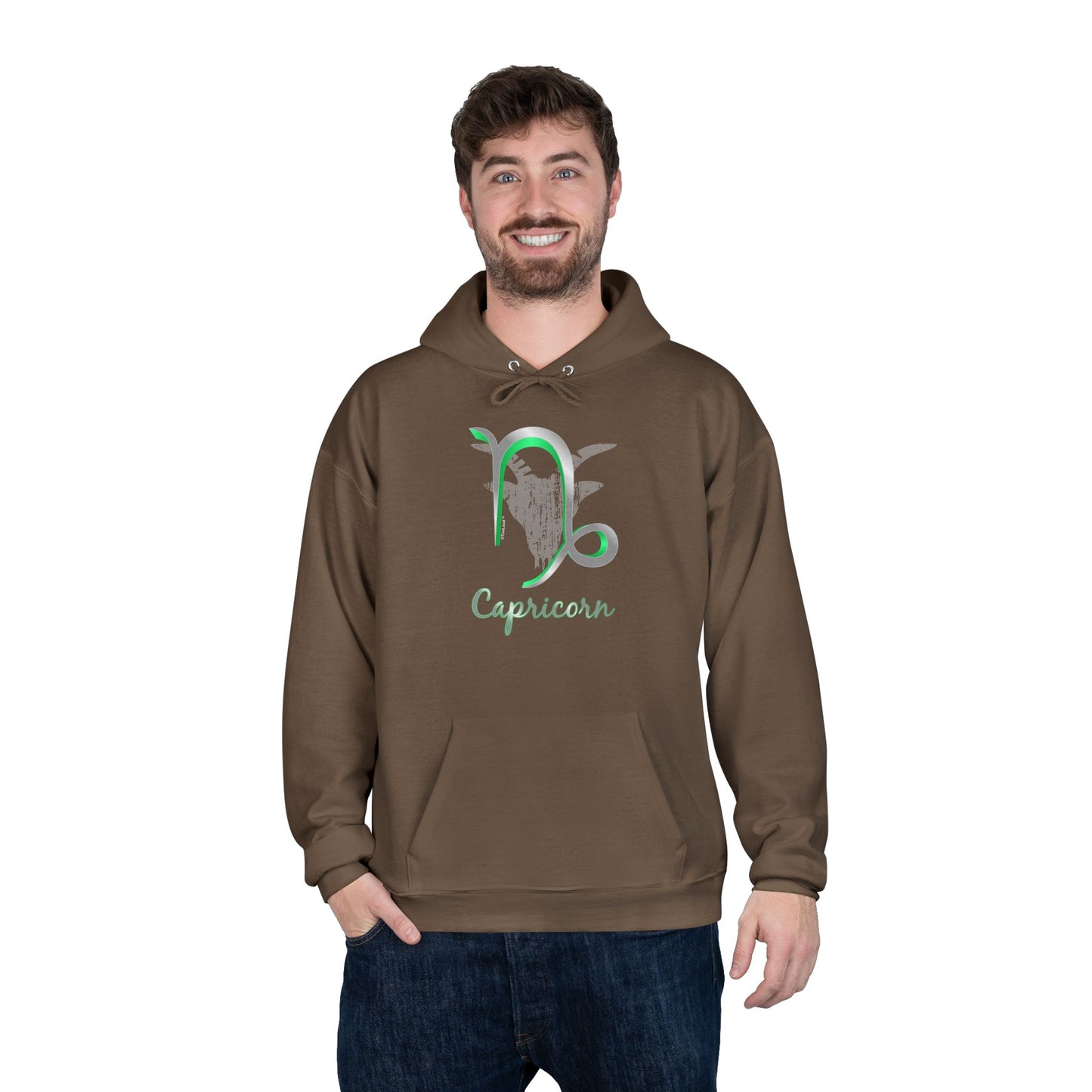 Capricorn Symbol Dark Pullover Hoodie Sweatshirt by TOOLOUD™