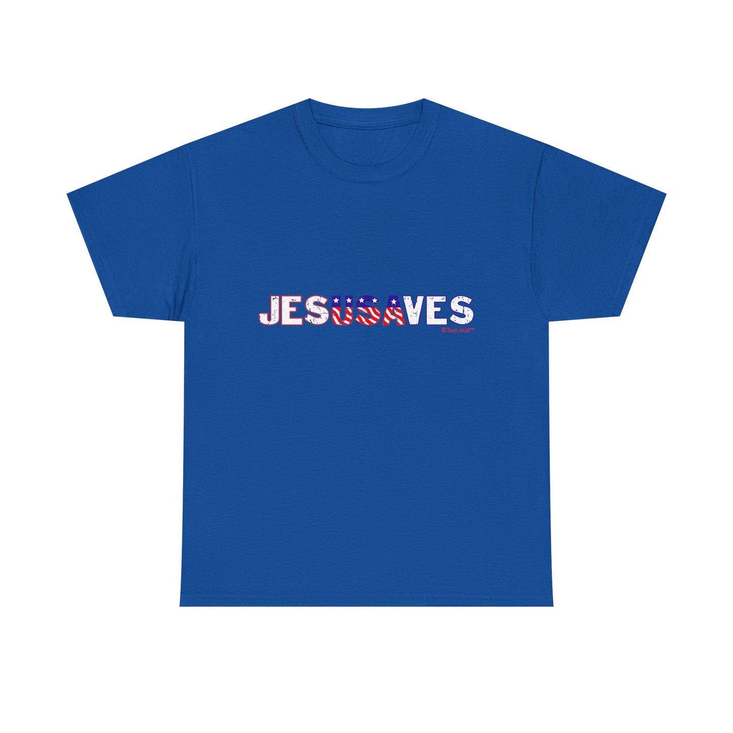 JesUSAves - Jesus Saves USA Design Adult Dark T-Shirt by TOOLOUD