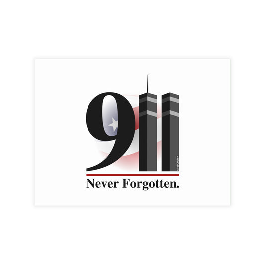 911 Never Forgotten 6" x 4" Postcards – Multiple Packs & Finishes – White by TOOLOUD