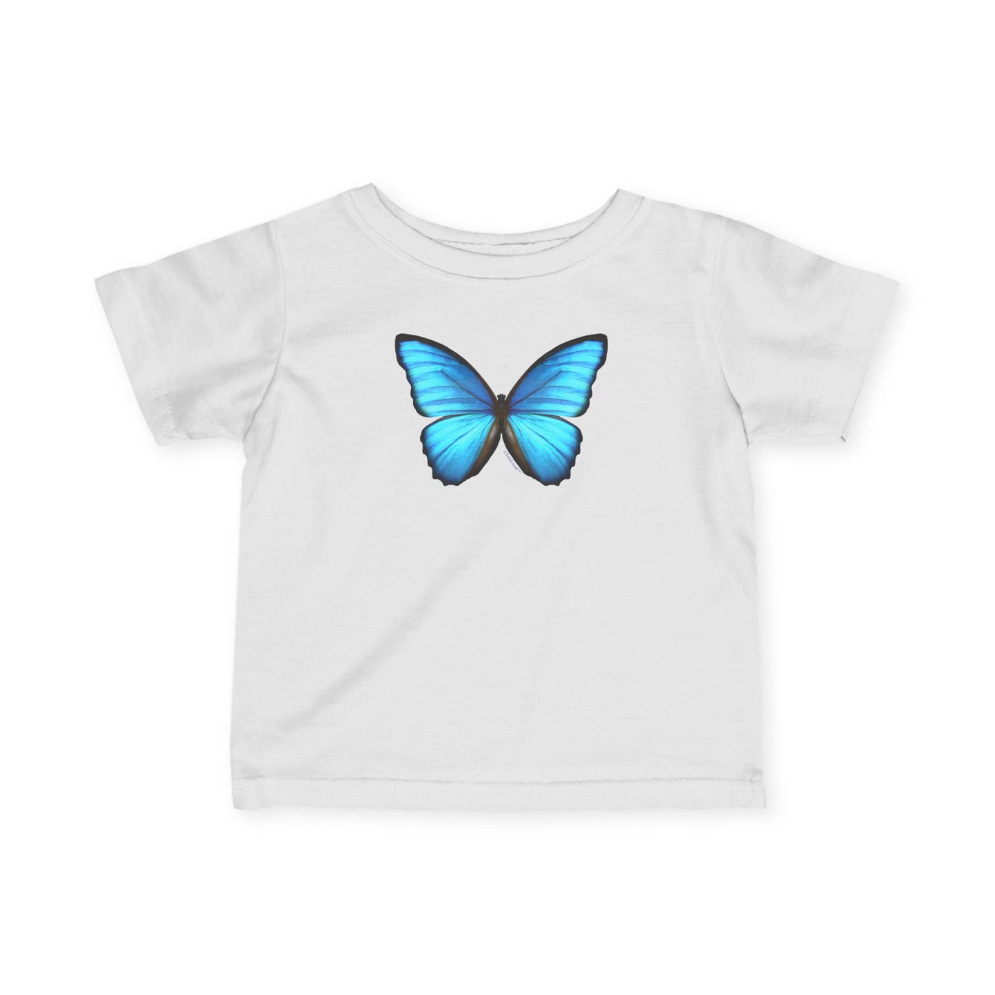 Big Blue Butterfly Infant T-Shirt by TOOLOUD
