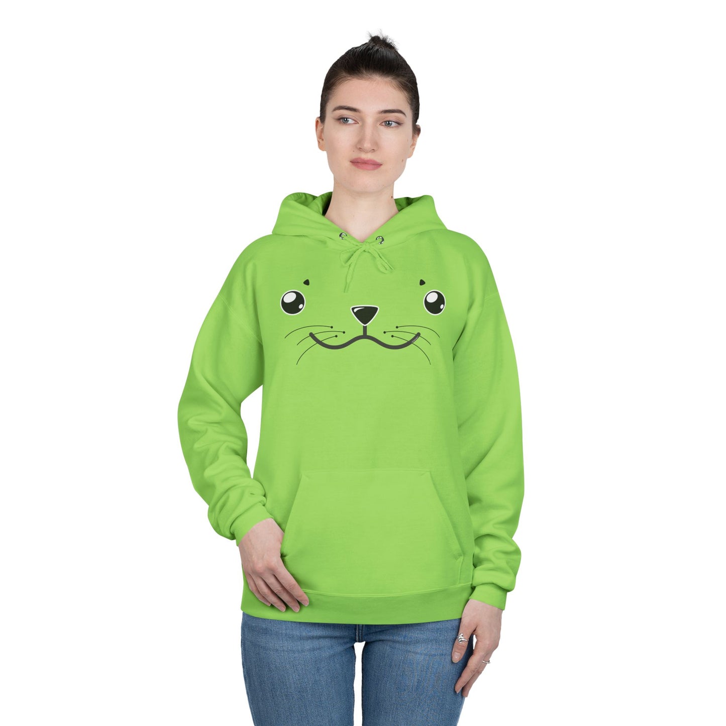 Kyu-T Face - Sealie the Cute Seal Unisex Hoodie Sweatshirt by TOOLOUD