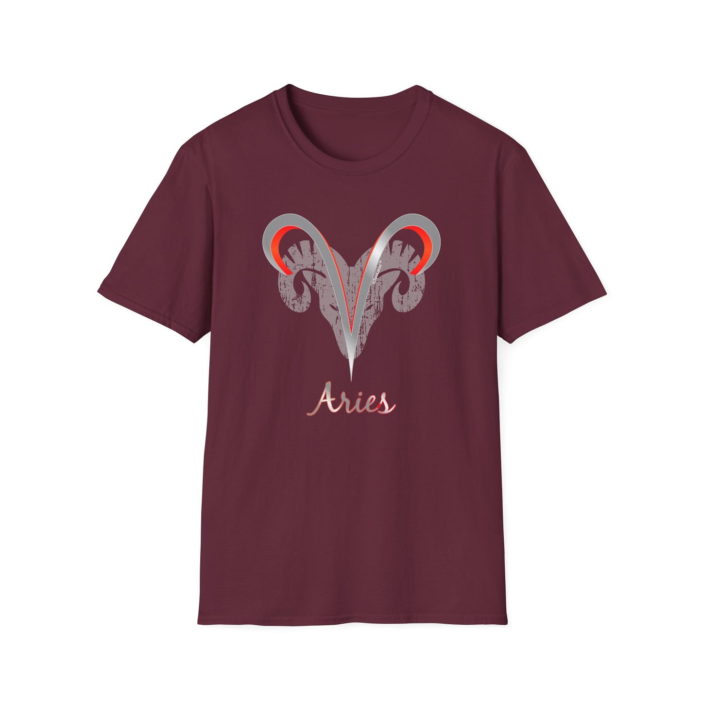 Aries Zodiac Symbol Adult Dark T-Shirt by TOOLOUD