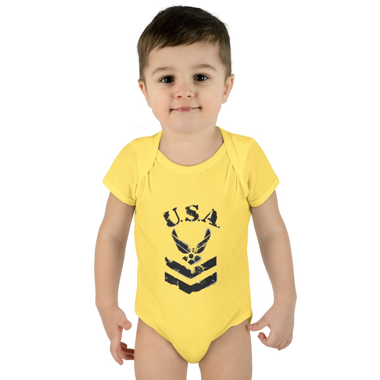 USA Military Air Force Stencil Logo Infant One Piece Bodysuit by TOOLOUD™
