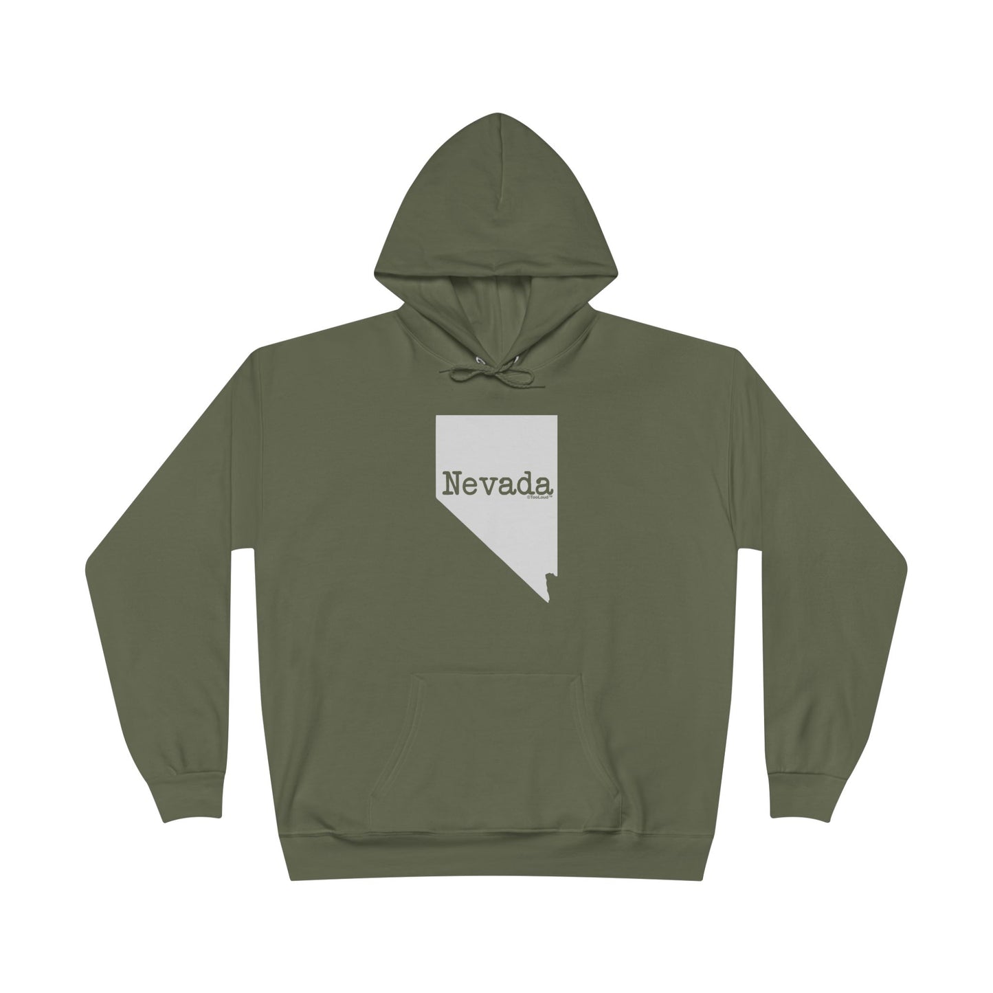 Nevada – United States Shape Dark Pullover Hoodie Sweatshirt by TOOLOUD