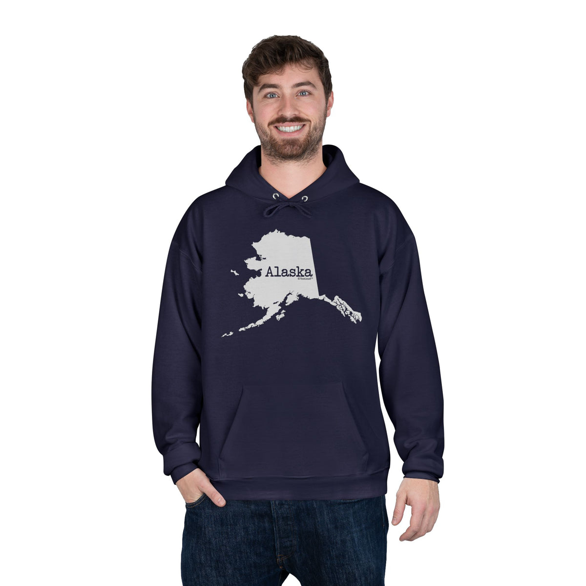 Alaska – United States Shape Dark Hoodie Sweatshirt by TOOLOUD