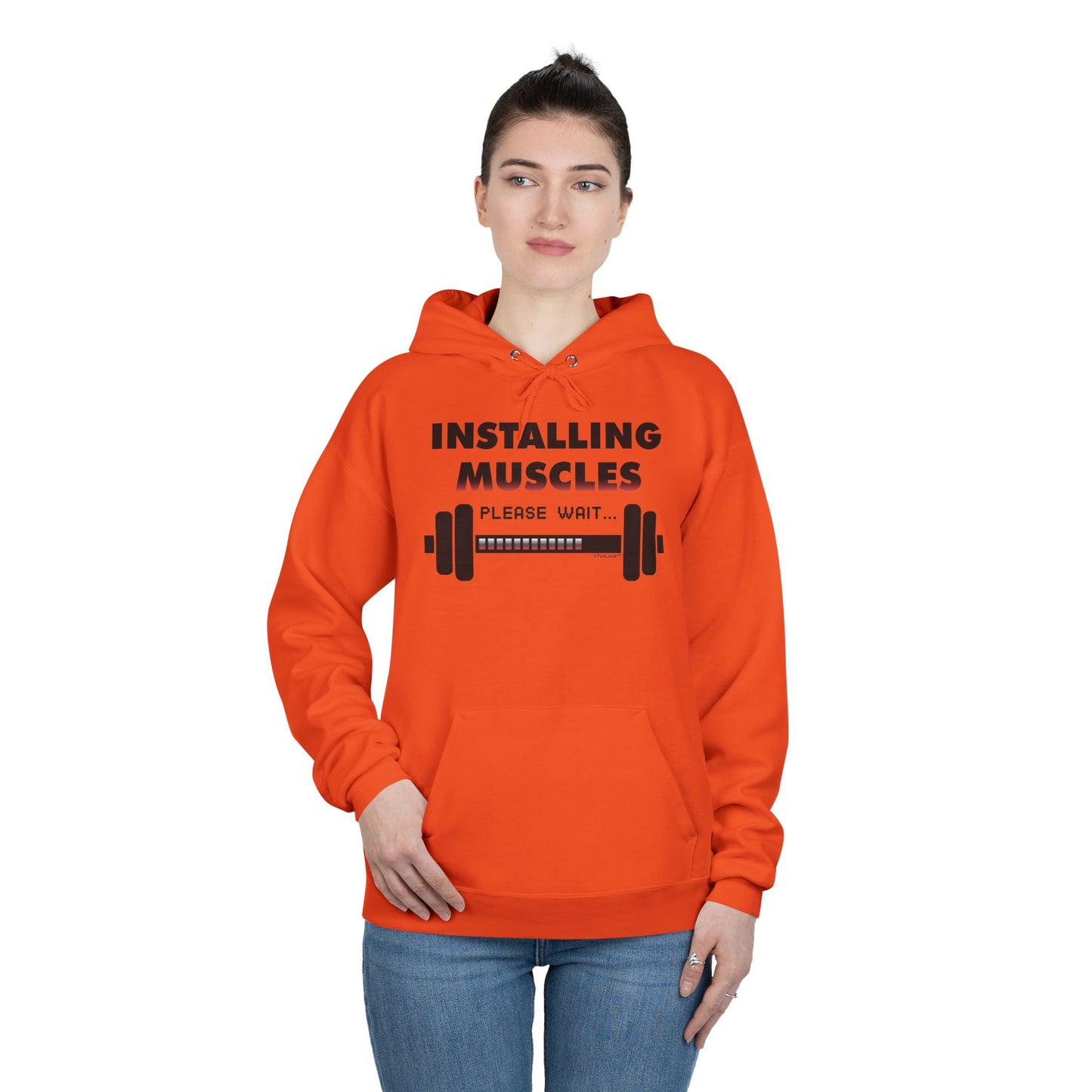 Installing Muscles Hoodie Sweatshirt Hooded Pullover by TOOLOUD