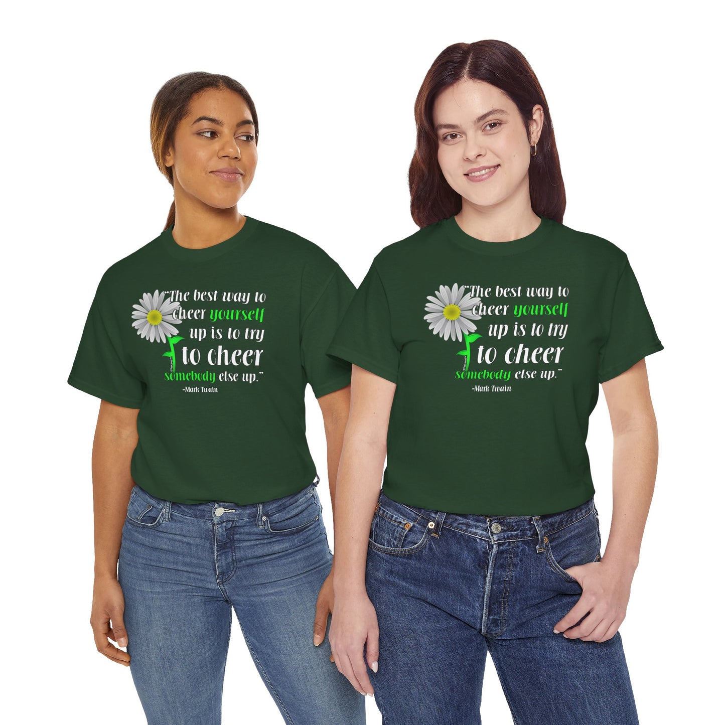 Cheer Yourself Up Mark Twain Adult Unisex T-Shirt by TOOLOUD