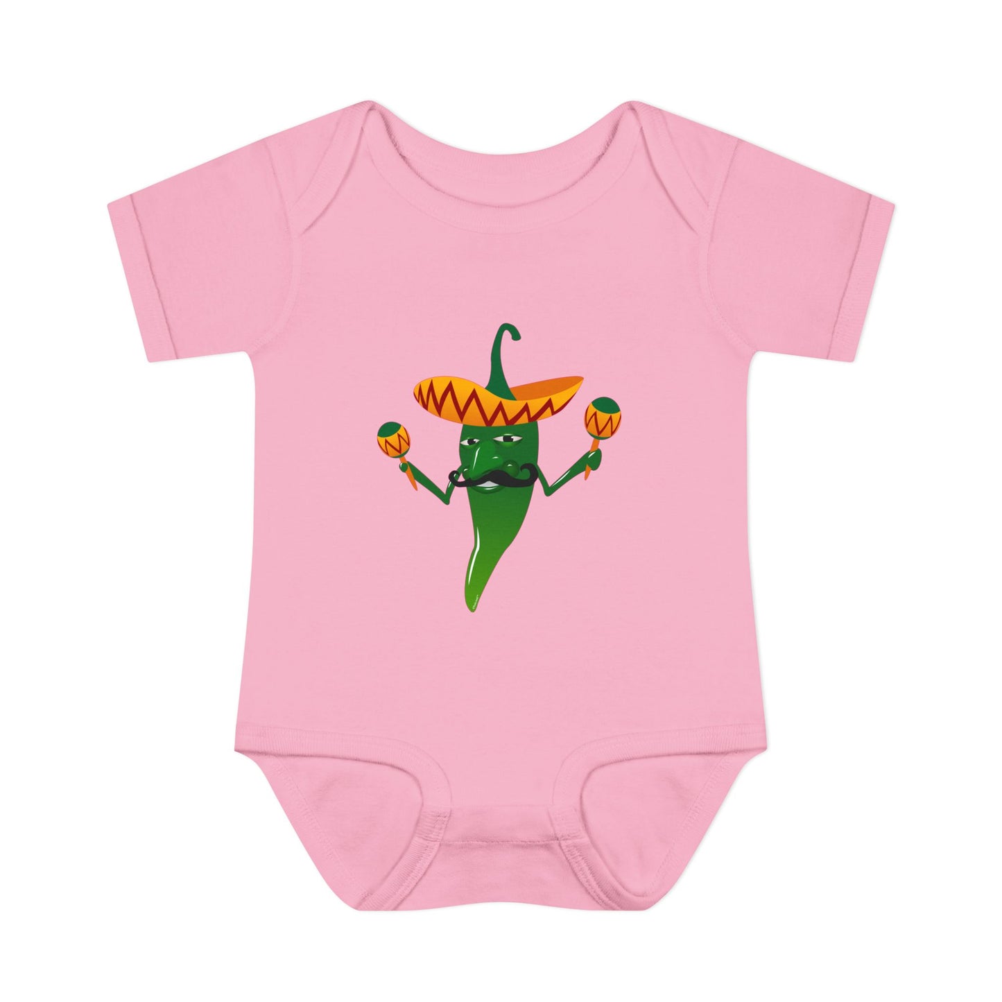 Green Hot Mexican Chili Pepper Cute Infant One-Piece Baby Bodysuit by TOOLOUD