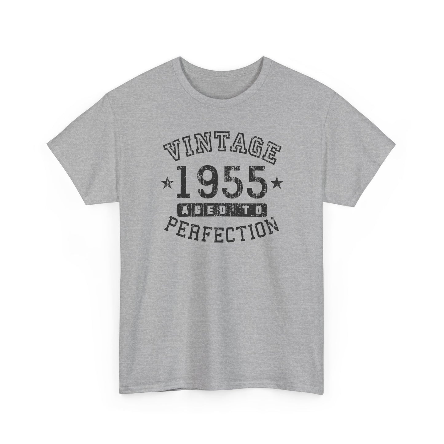 1955 - Adult Unisex Vintage Birth Year Aged to Perfection Birthday T-Shirt by TOOLOUD