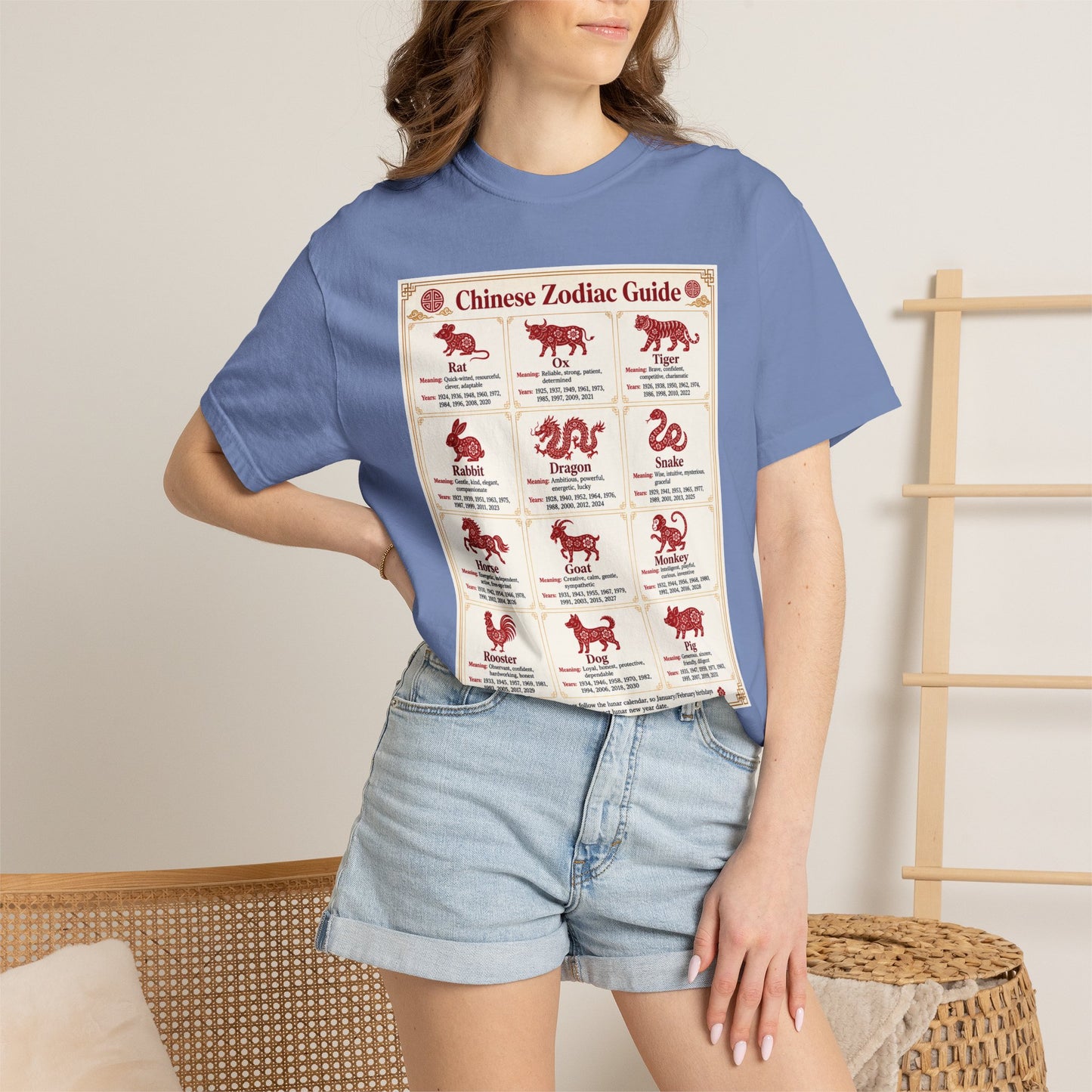 Chinese Zodiac Guide Design #1 Unisex T-Shirt by TOOLOUD