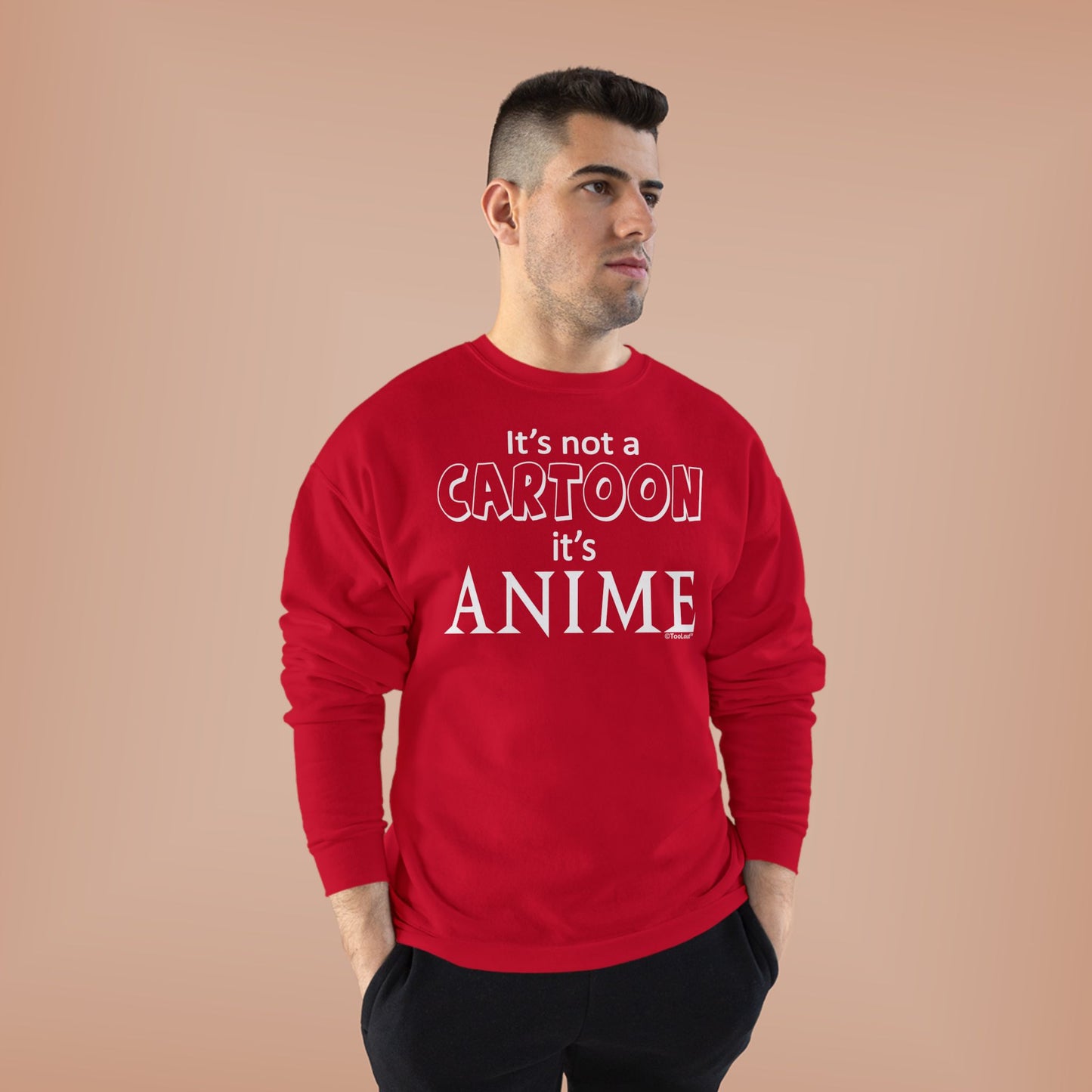 Not A Cartoon Text Adult Dark Sweatshirt by TOOLOUD