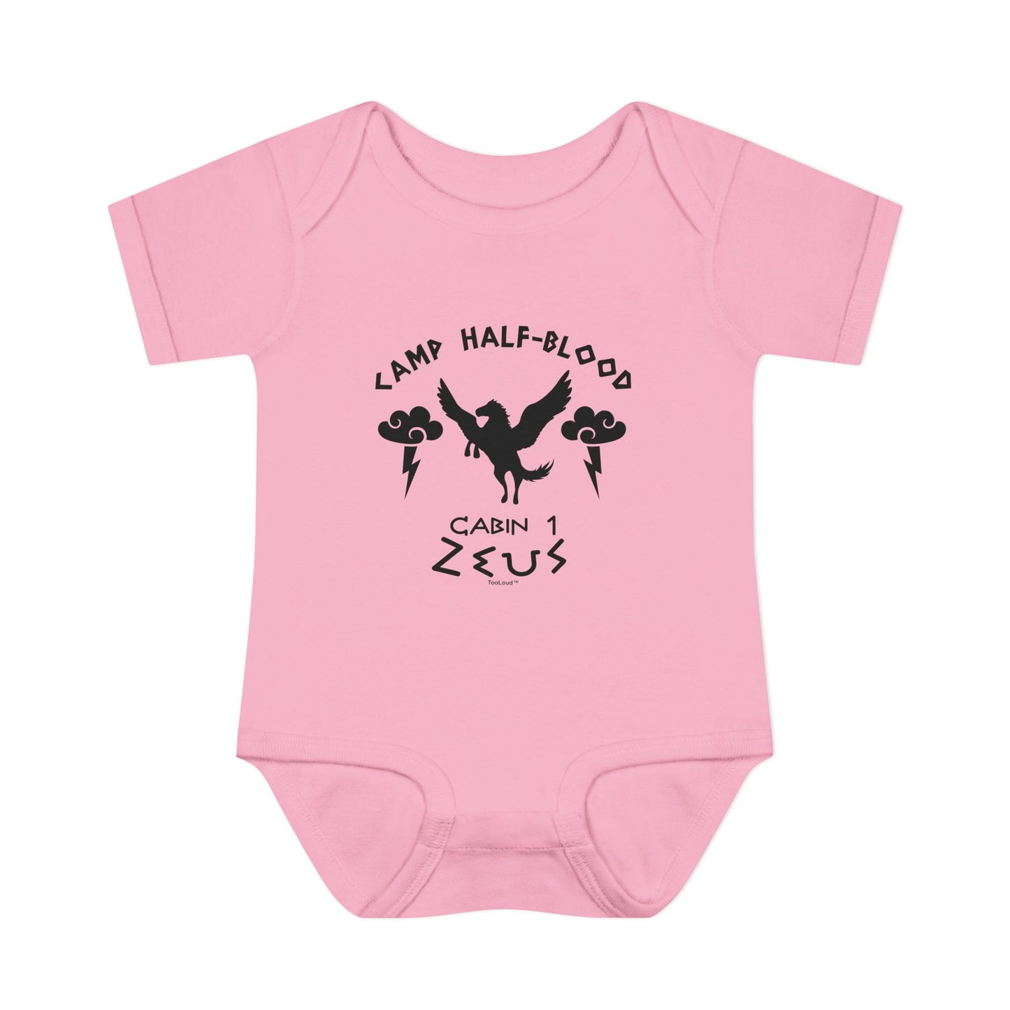 Camp Half Blood Cabin 1 Zeus Baby Romper Bodysuit by TOOLOUD