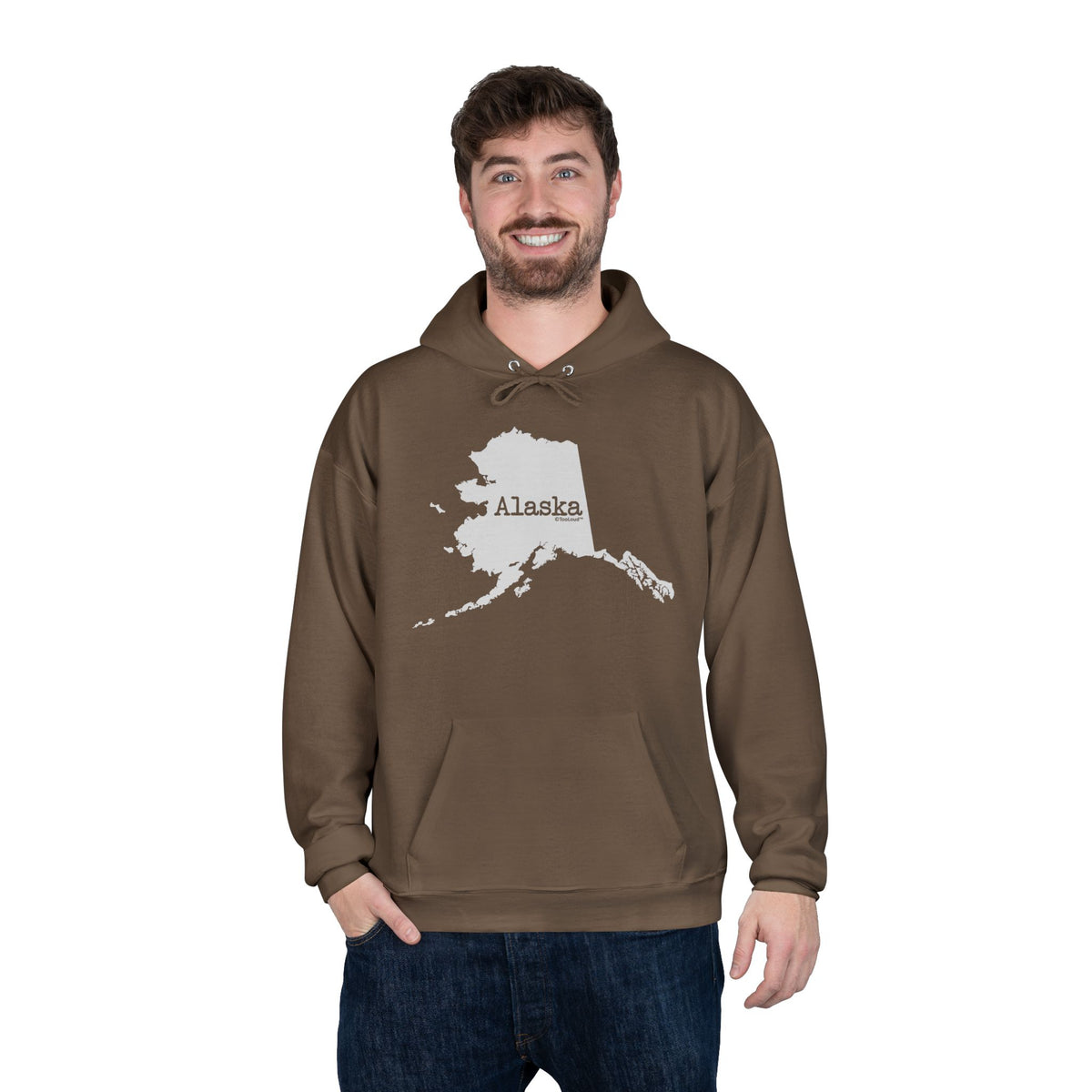Alaska – United States Shape Dark Hoodie Sweatshirt by TOOLOUD