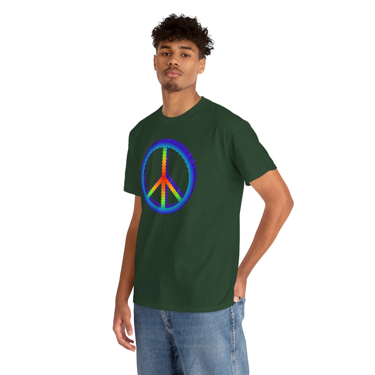 Rainbow Peace Adult Dark T-Shirt by TOOLOUD