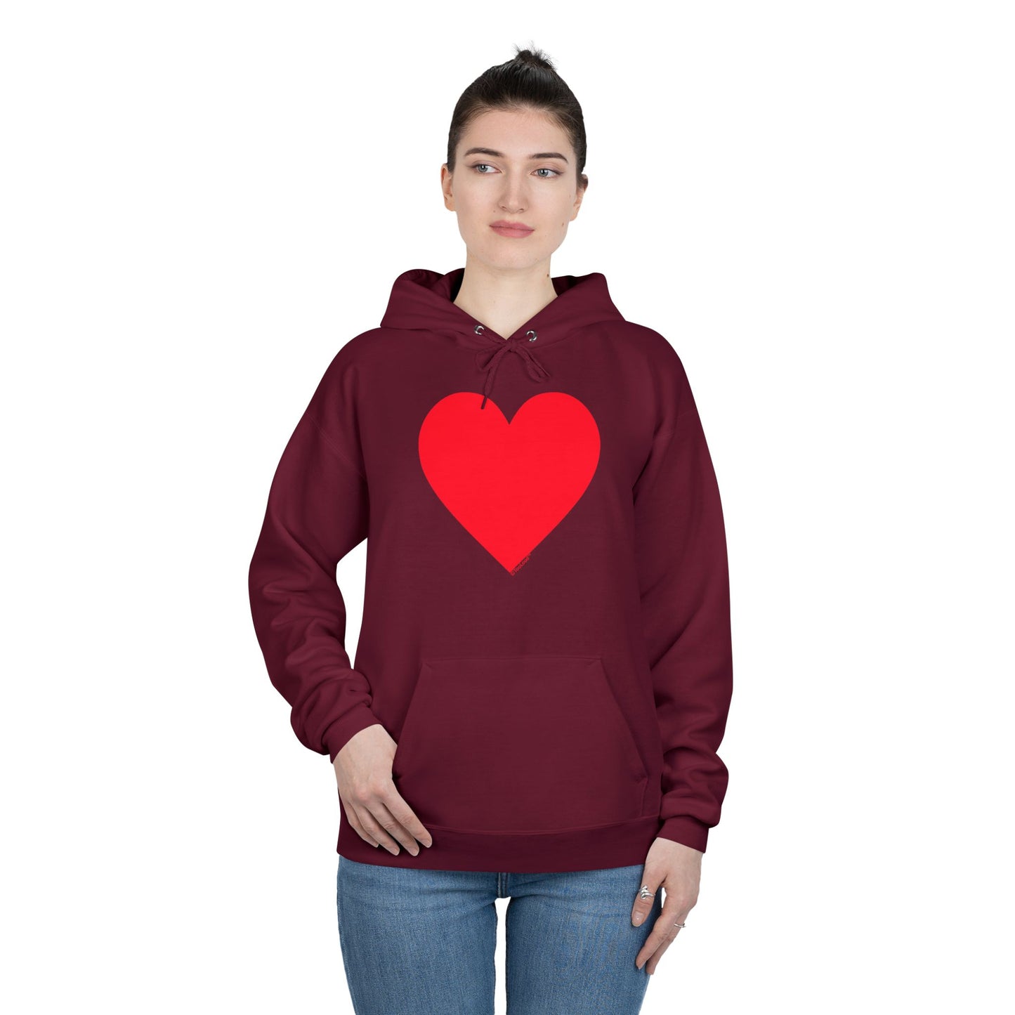 TOOLOUD Big Red Heart Valentine's Day Dark Unisex Hoodie Sweatshirt