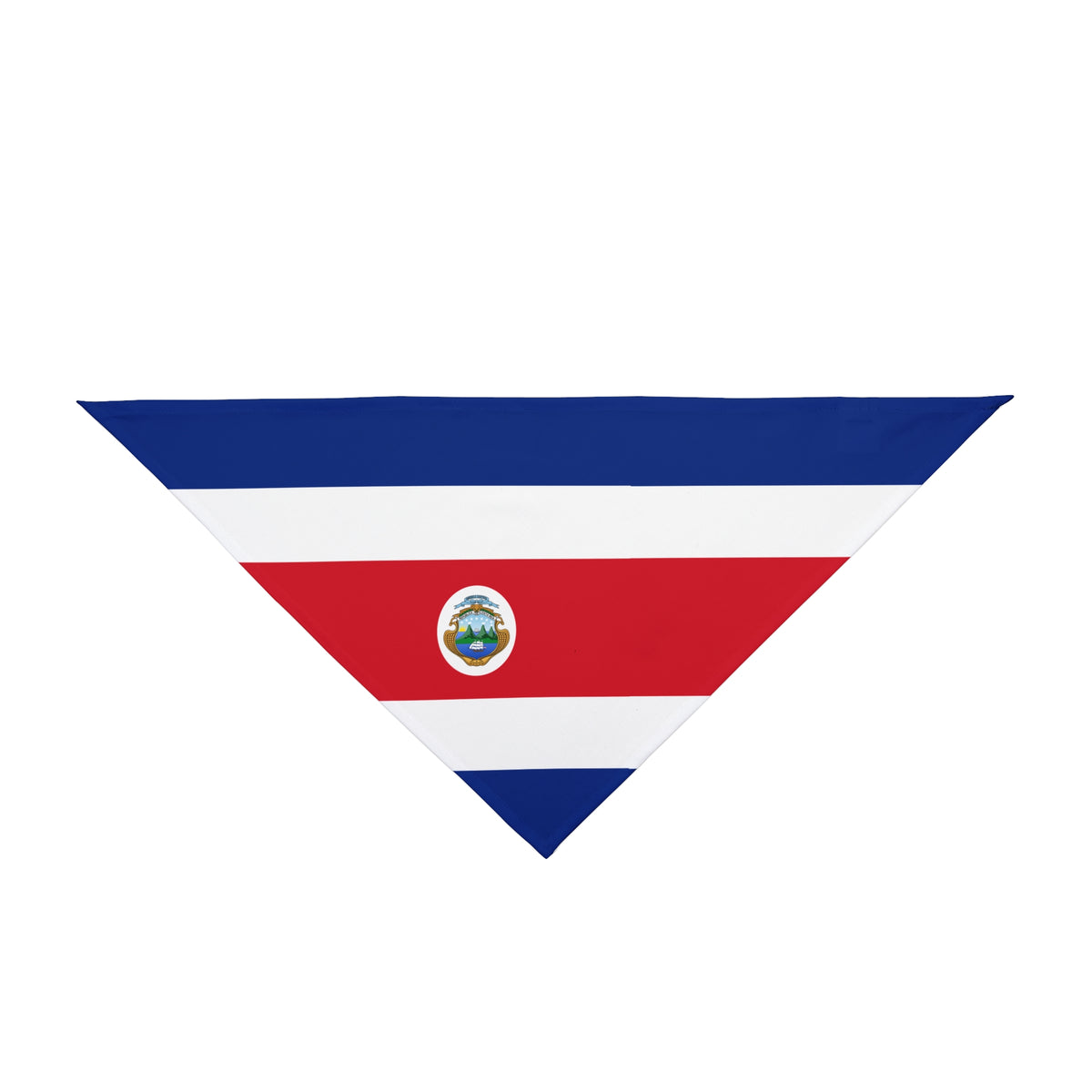 Costa Rica Flag AOP Dog Bandana All Over Print – 2 Size Options – White by TOOLOUD