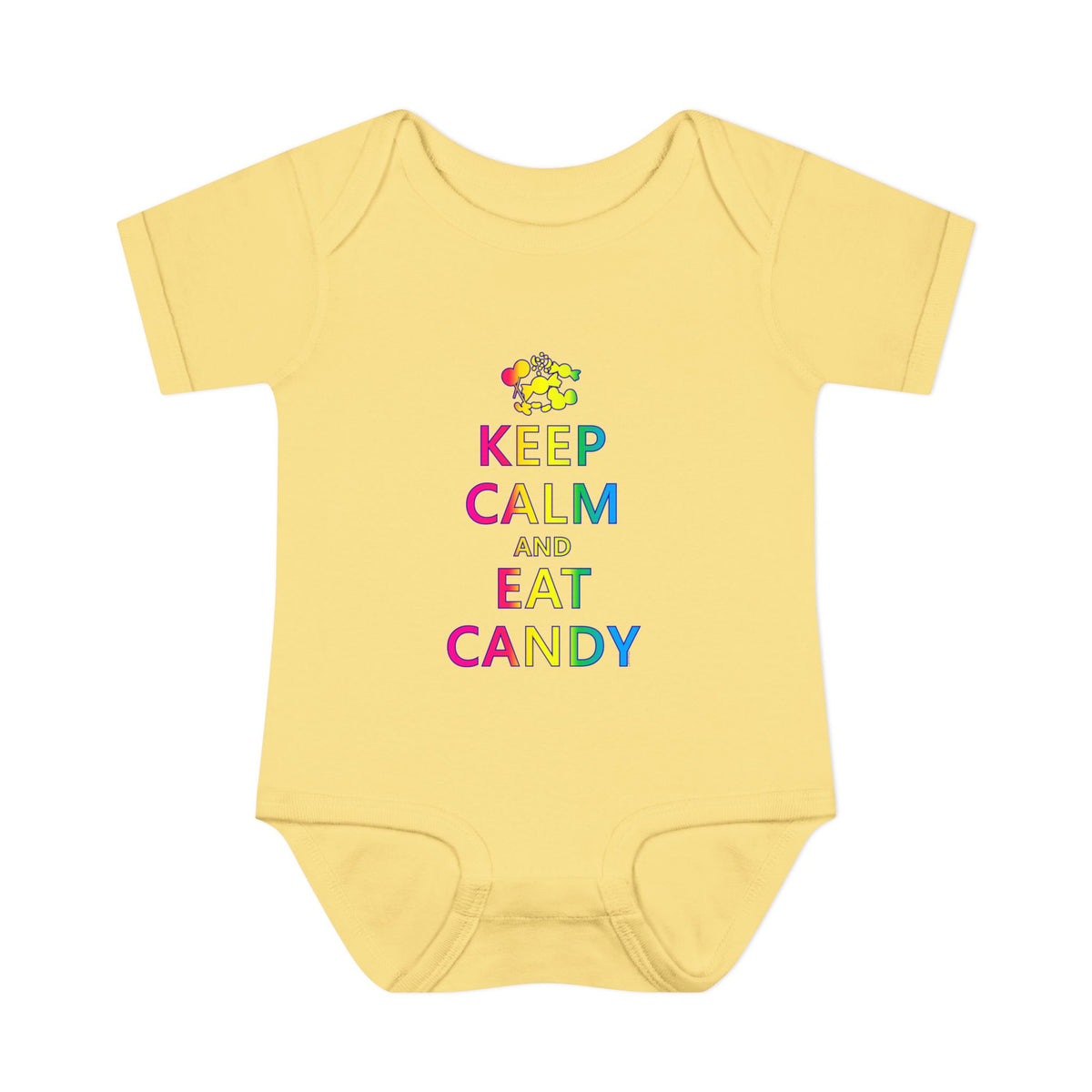 Keep Calm and Eat Candy Infant One Piece Bodysuit by TOOLOUD