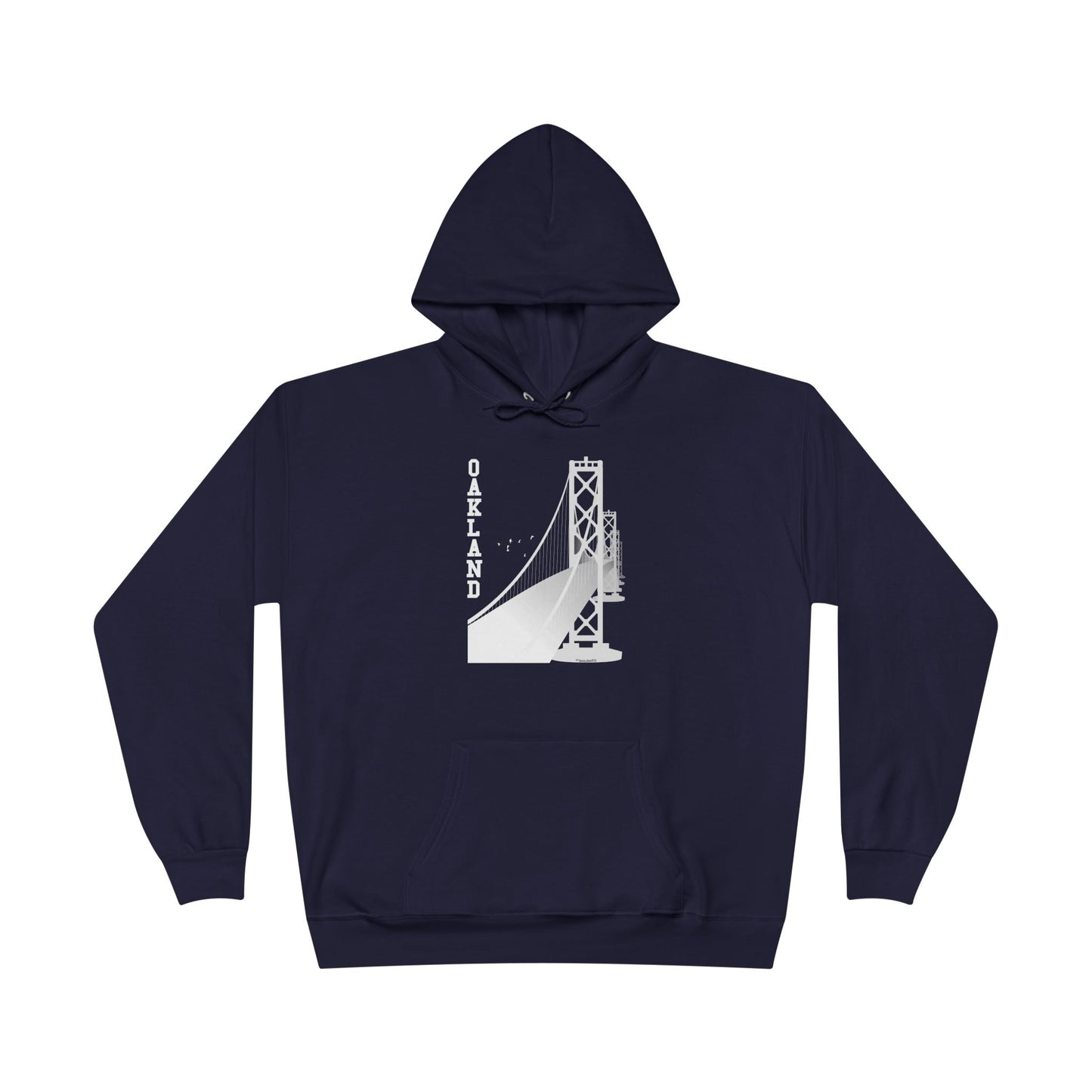 Oakland Text Bay Bridge Dark Pullover Hoodie Sweatshirt by TOOLOUD