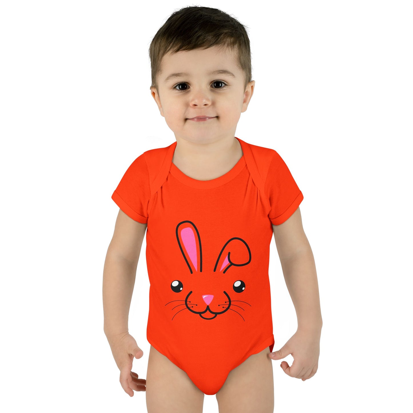 Cute Bunny Face Baby Romper Bodysuit by TOOLOUD