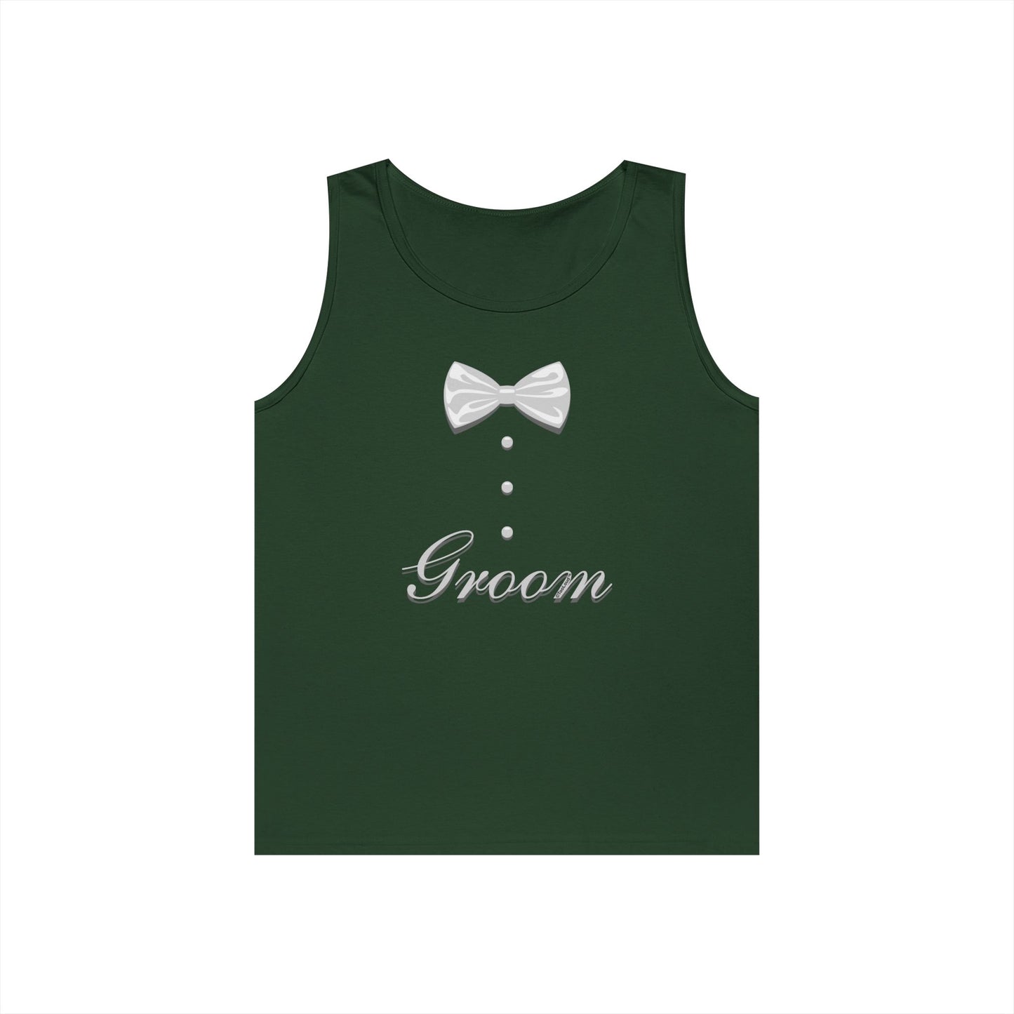 Tuxedo Groom Print Men's Dark Loose Tank Top by TOOLOUD