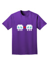 8-Bit Skull Love - Boy and Boy Adult Dark T-Shirt-Mens T-Shirt-TooLoud-Purple-Small-Davson Sales