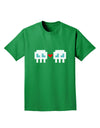 8-Bit Skull Love - Boy and Boy Adult Dark T-Shirt-Mens T-Shirt-TooLoud-Kelly-Green-Small-Davson Sales