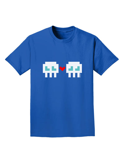 8-Bit Skull Love - Boy and Boy Adult Dark T-Shirt-Mens T-Shirt-TooLoud-Royal-Blue-Small-Davson Sales