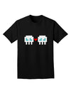 8-Bit Skull Love - Boy and Boy Adult Dark T-Shirt-Mens T-Shirt-TooLoud-Black-Small-Davson Sales