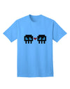 8-Bit Skull Love - Boy and Boy Adult T-Shirt-Mens T-Shirt-TooLoud-Aquatic-Blue-Small-Davson Sales