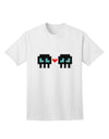 8-Bit Skull Love - Boy and Boy Adult T-Shirt-Mens T-Shirt-TooLoud-White-Small-Davson Sales