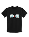 8-Bit Skull Love - Boy and Boy Childrens Dark T-Shirt-Childrens T-Shirt-TooLoud-Black-X-Small-Davson Sales
