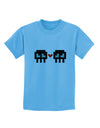 8-Bit Skull Love - Boy and Boy Childrens T-Shirt-Childrens T-Shirt-TooLoud-Aquatic-Blue-X-Small-Davson Sales