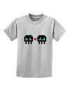 8-Bit Skull Love - Boy and Boy Childrens T-Shirt-Childrens T-Shirt-TooLoud-AshGray-X-Small-Davson Sales
