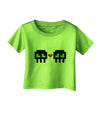 8-Bit Skull Love - Boy and Boy Infant T-Shirt-Infant T-Shirt-TooLoud-Lime-Green-06-Months-Davson Sales