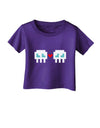8-Bit Skull Love - Boy and Boy Infant T-Shirt Dark-Infant T-Shirt-TooLoud-Purple-06-Months-Davson Sales